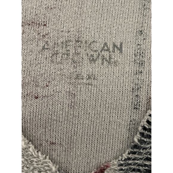 American Crown Baja Hoodie XL Pullover Striped Surf Rug Knit Gray Maroon Pocket - Picture 2 of 11